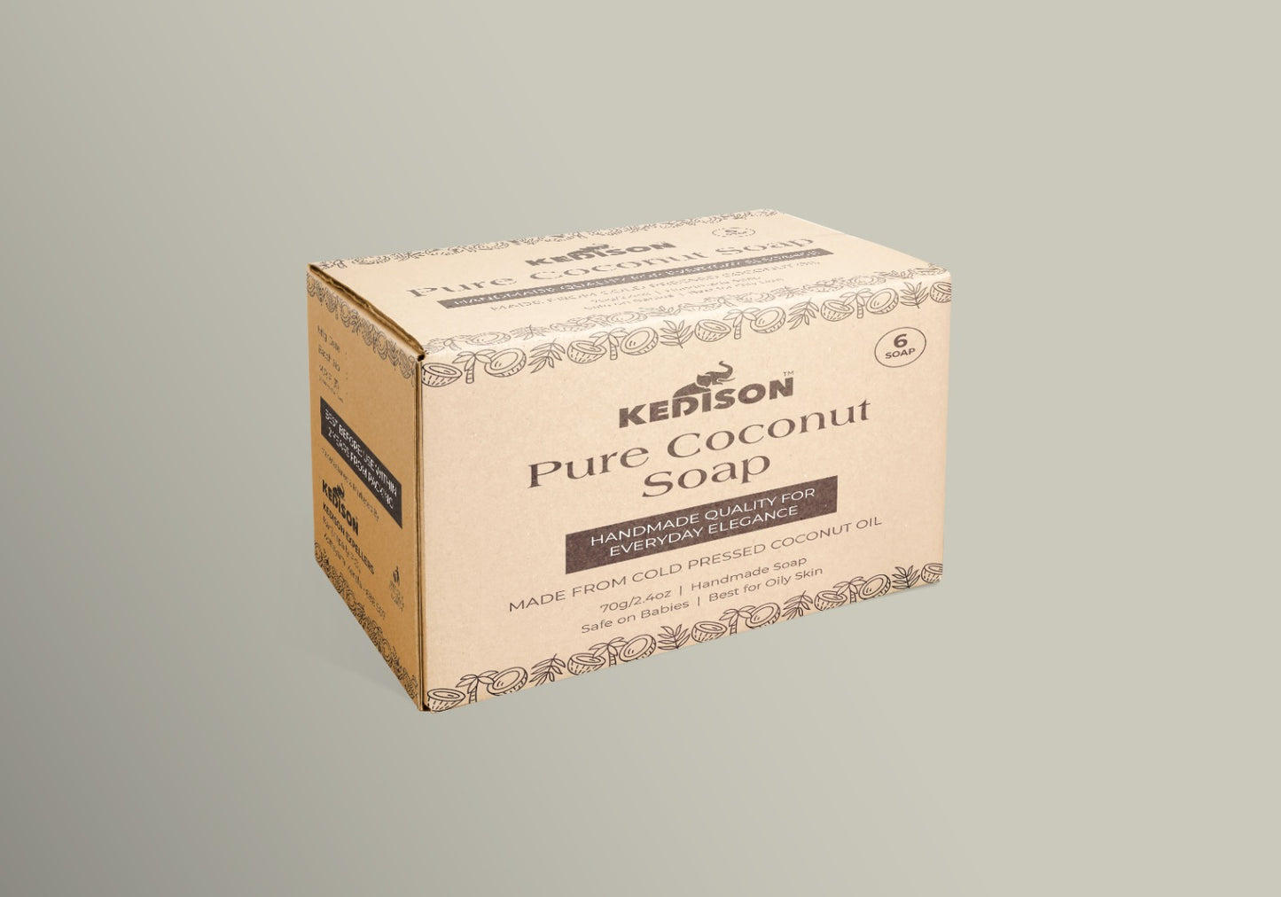 Kedison Pure Coconut Soap (pack of 6) - Kedisons